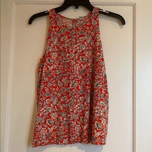Old Navy Red Medium Floral Tank Top 18W x 22Ln
